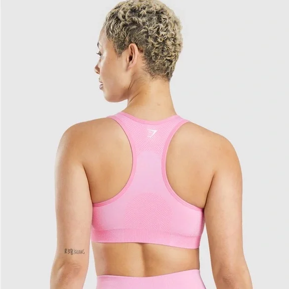 Gymshark Vital Seamless Sports Bra Pink NWOT Size M - Picture 6 of 7